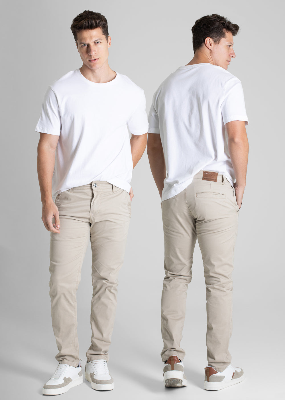 Calça Sarja Sawary Slim - 280381 BEGE