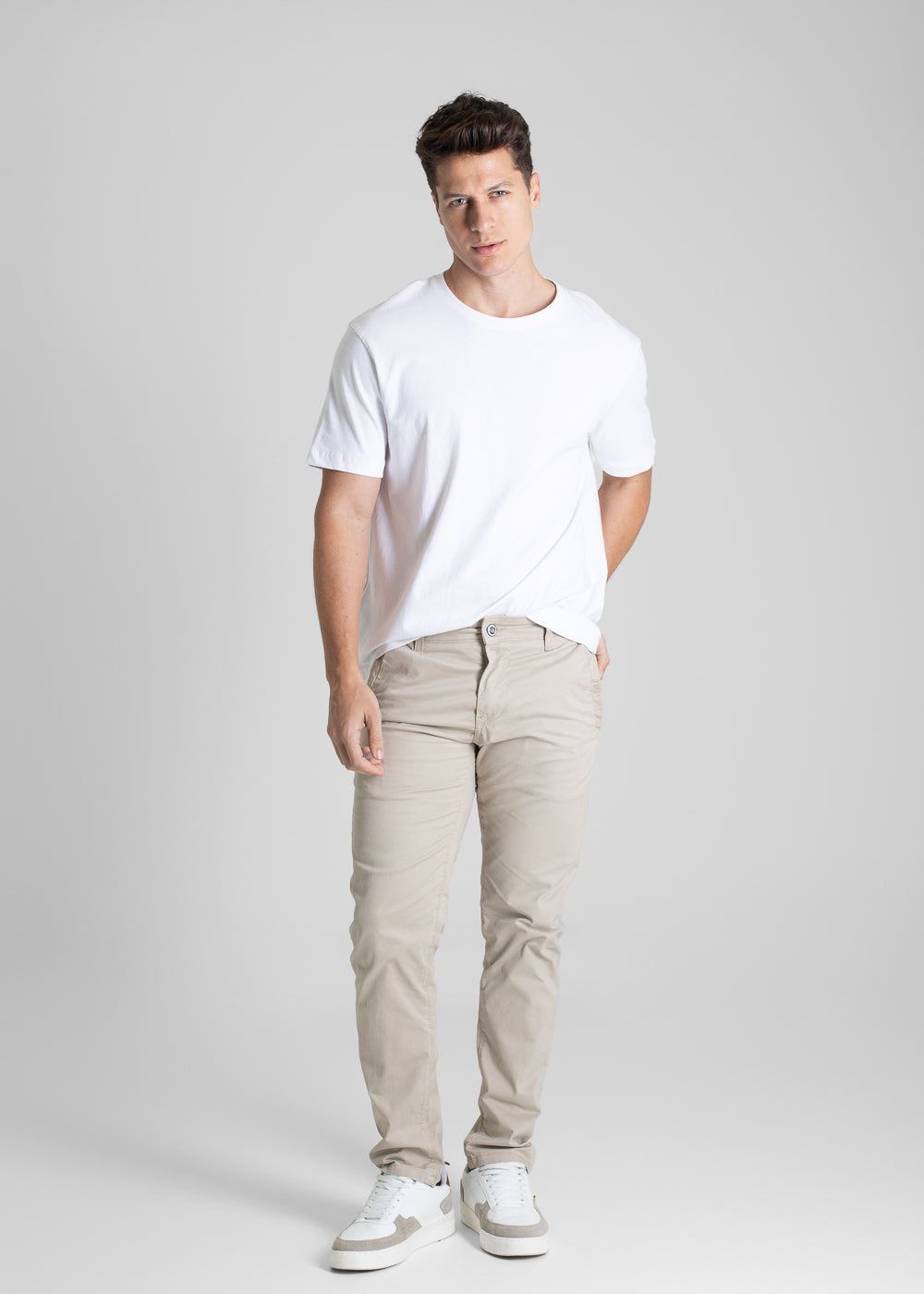 Calça Sarja Sawary Slim - 280381 BEGE