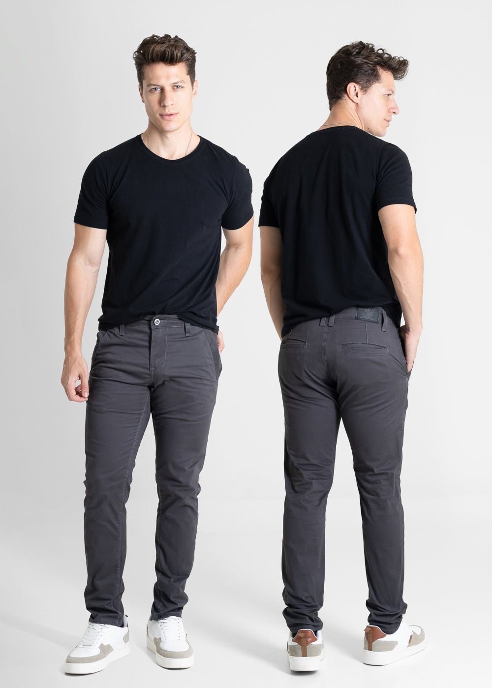 Calça Sarja Sawary Slim - 280384 CINZA