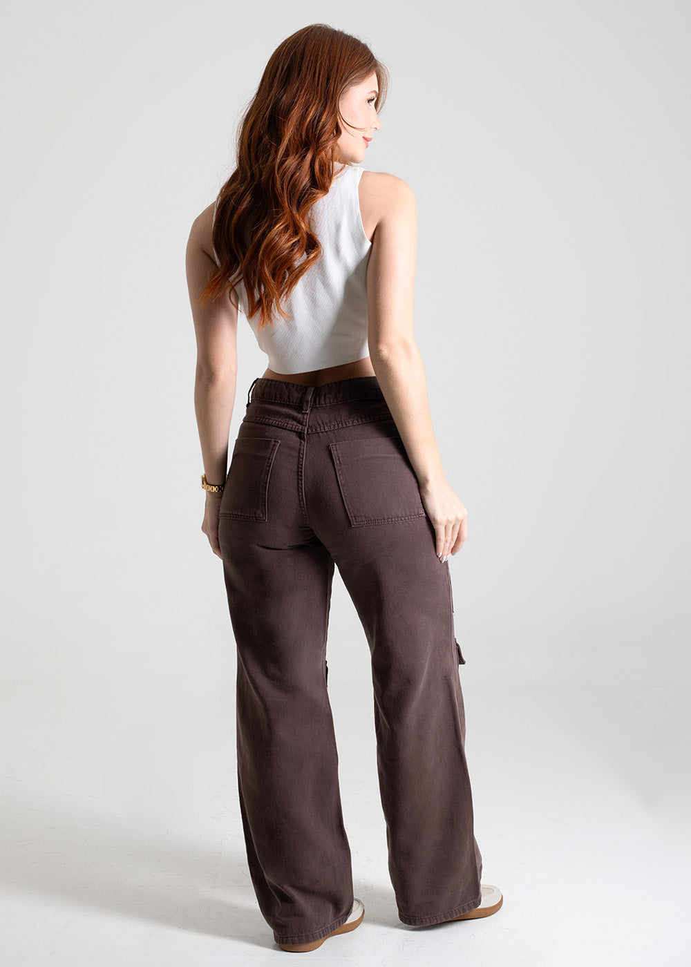 Calça Sarja Sawary Wide Leg - 280389 MARROM