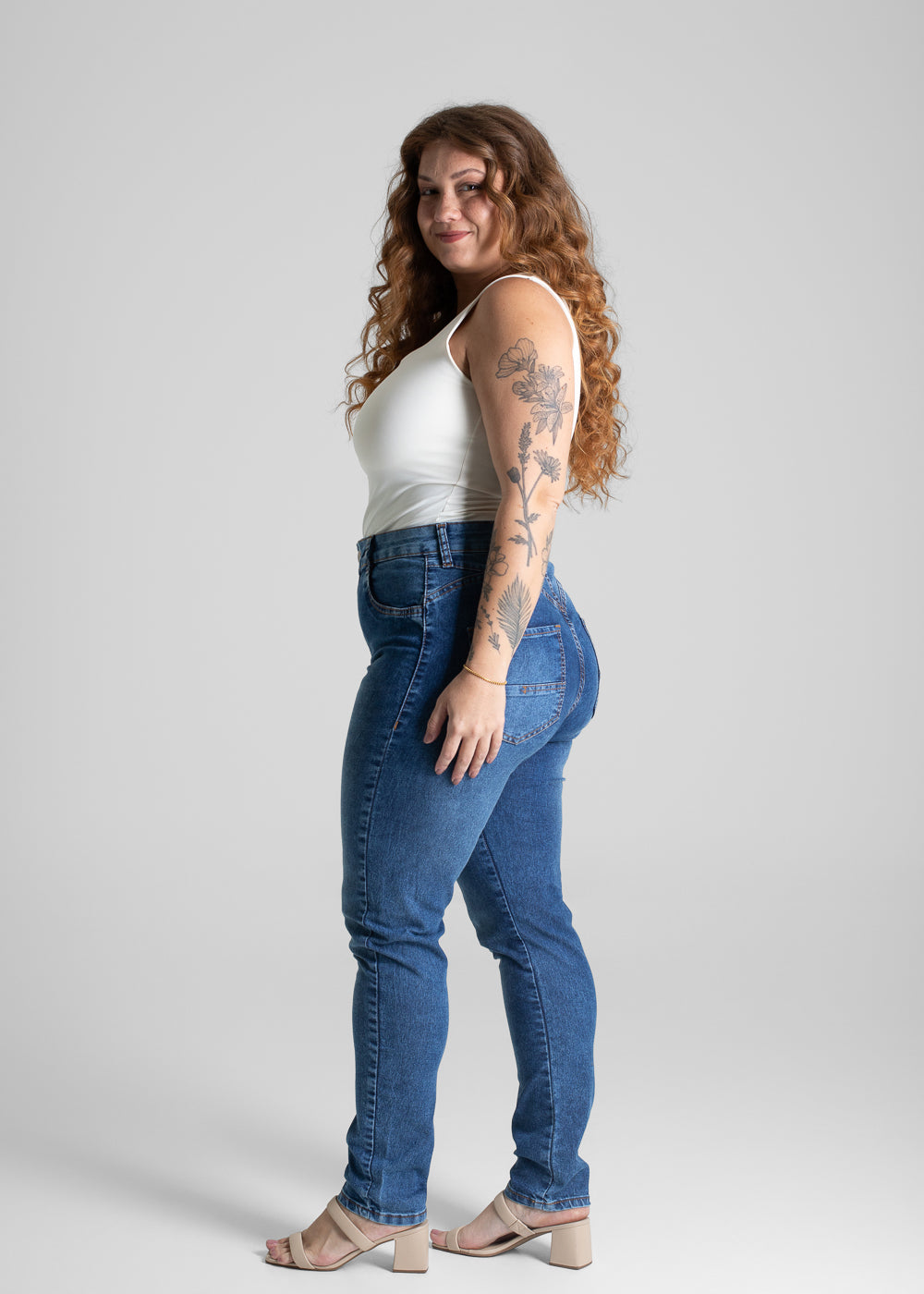 Calça Jeans Sawary Push Up Plus Size  petit - 280391 AZUL