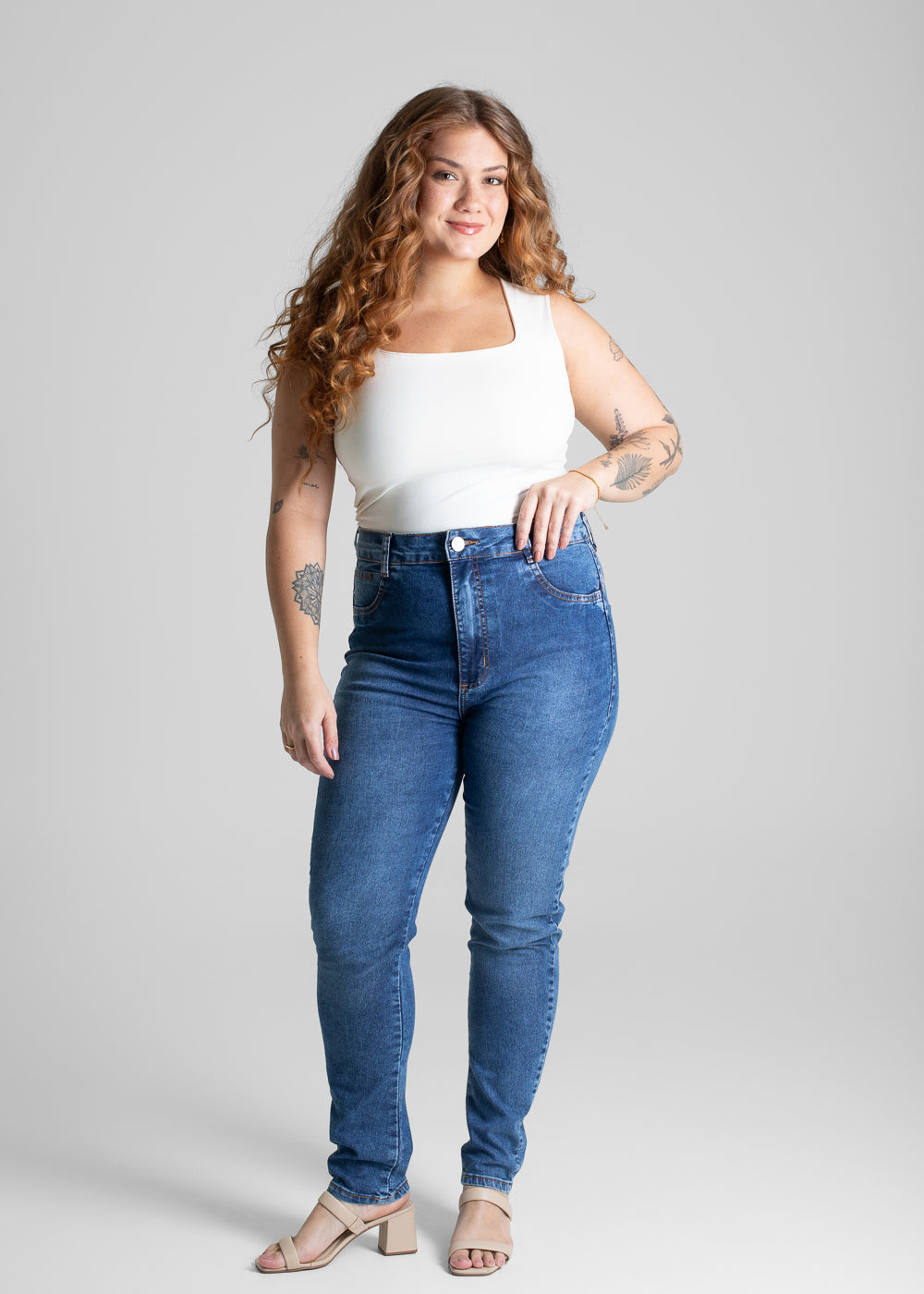 Calça Jeans Sawary Push Up Plus Size  petit - 280391 AZUL