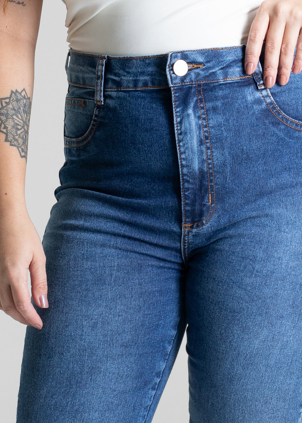 Calça Jeans Sawary Push Up Plus Size  petit - 280391 AZUL