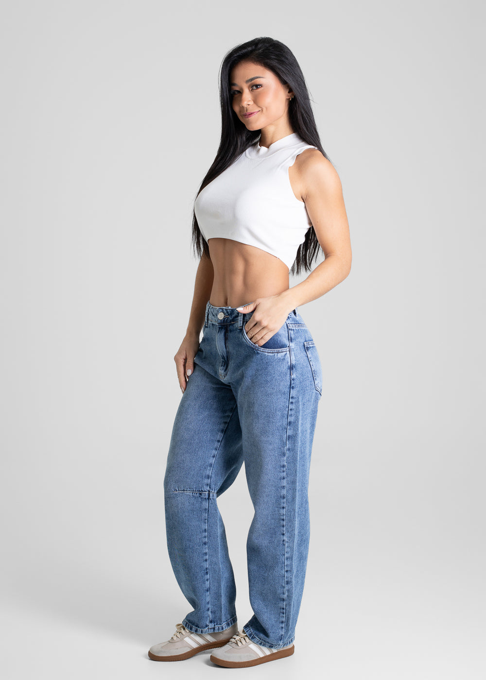 Calça Jeans Sawary Barrel - 280397 AZUL