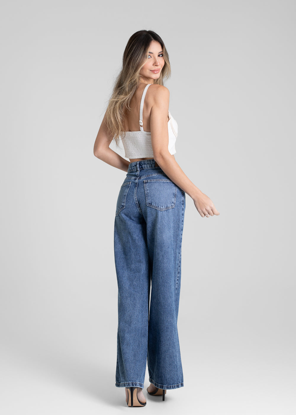 Calça Jeans Sawary Extra Wide Leg - 280406 AZUL