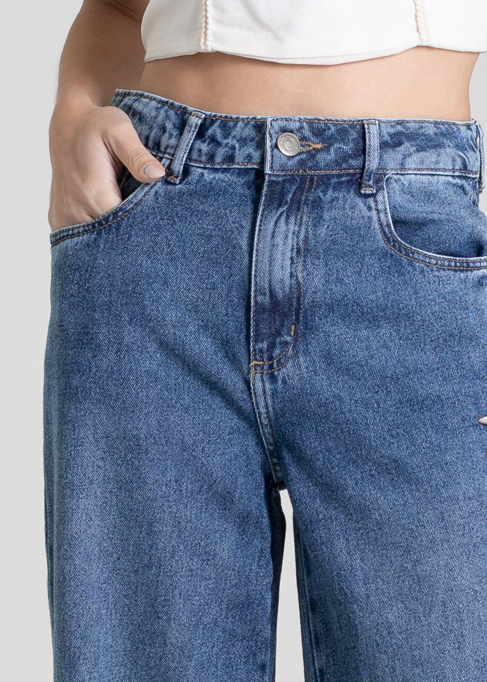 Calça Jeans Sawary Extra Wide Leg - 280406 AZUL