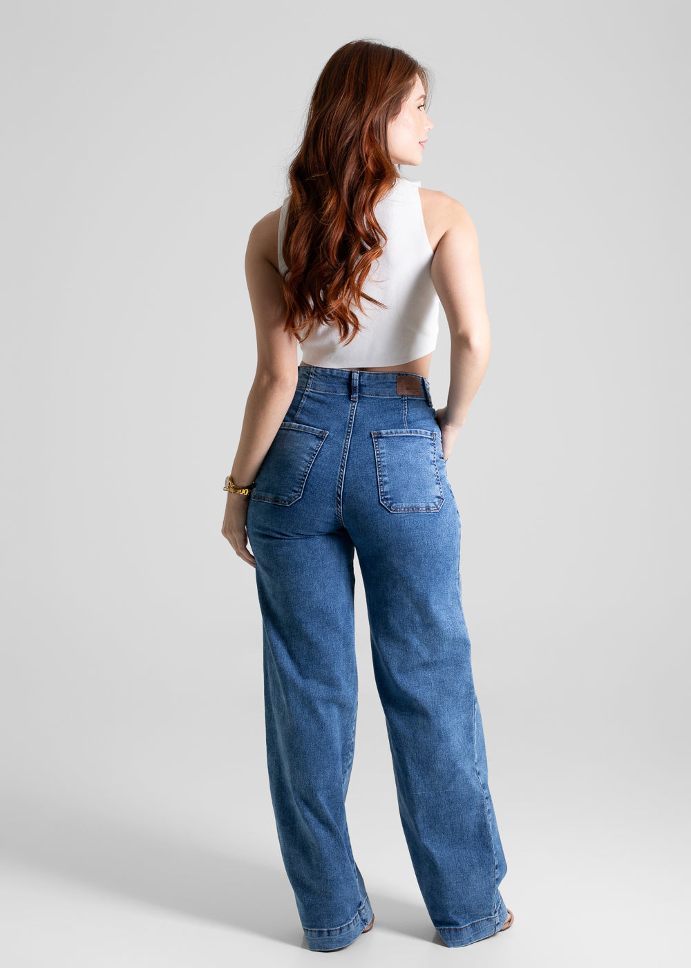 Calça Jeans Sawary Wide Leg - 280447 AZUL