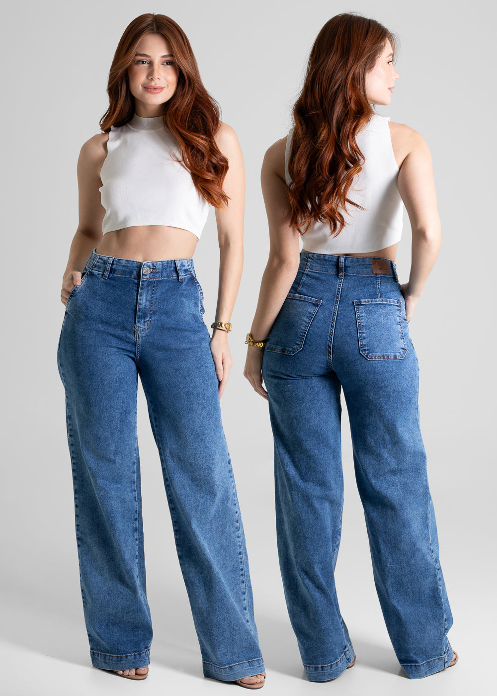 Calça Jeans Sawary Wide Leg - 280447 AZUL