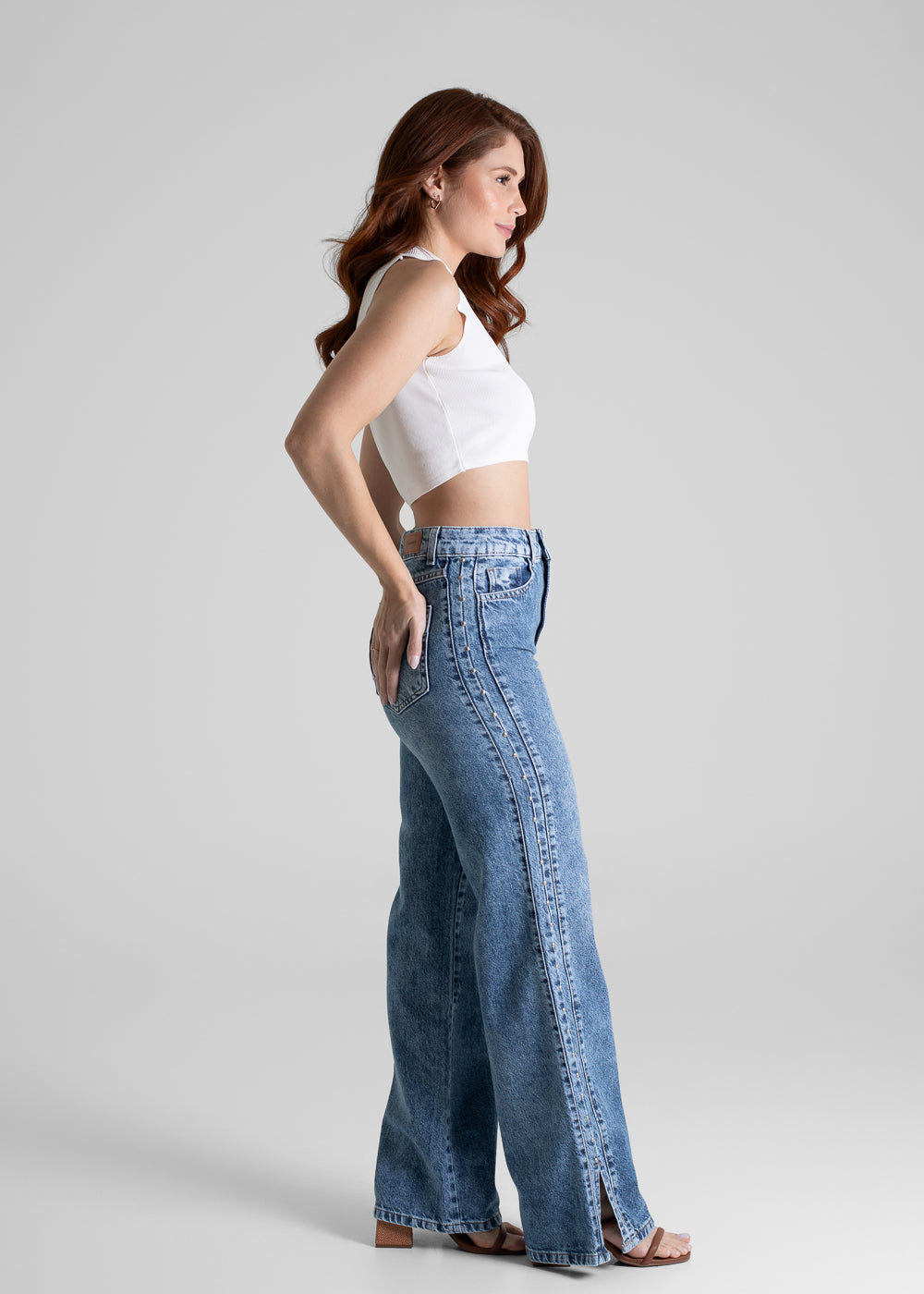 Calça Jeans Sawary Wide Leg - 280453 AZUL