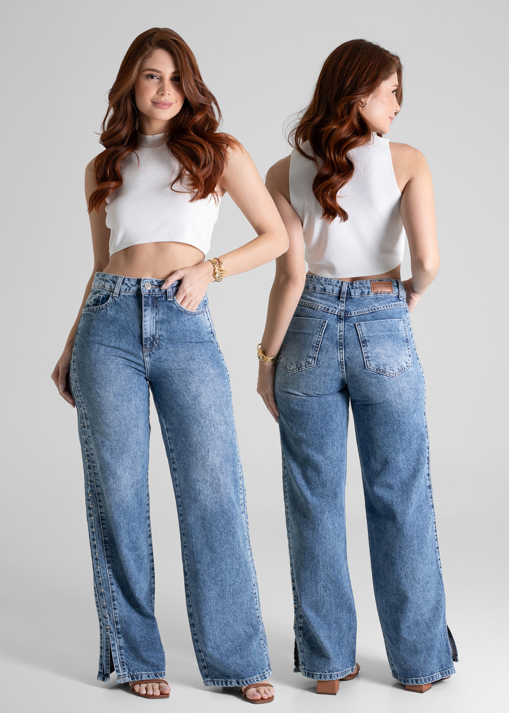 Calça Jeans Sawary Wide Leg - 280453 AZUL