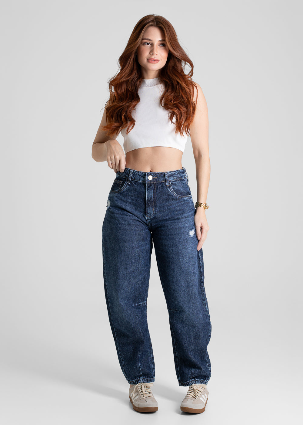 Calça Jeans Sawary Barrel - 280456 AZUL