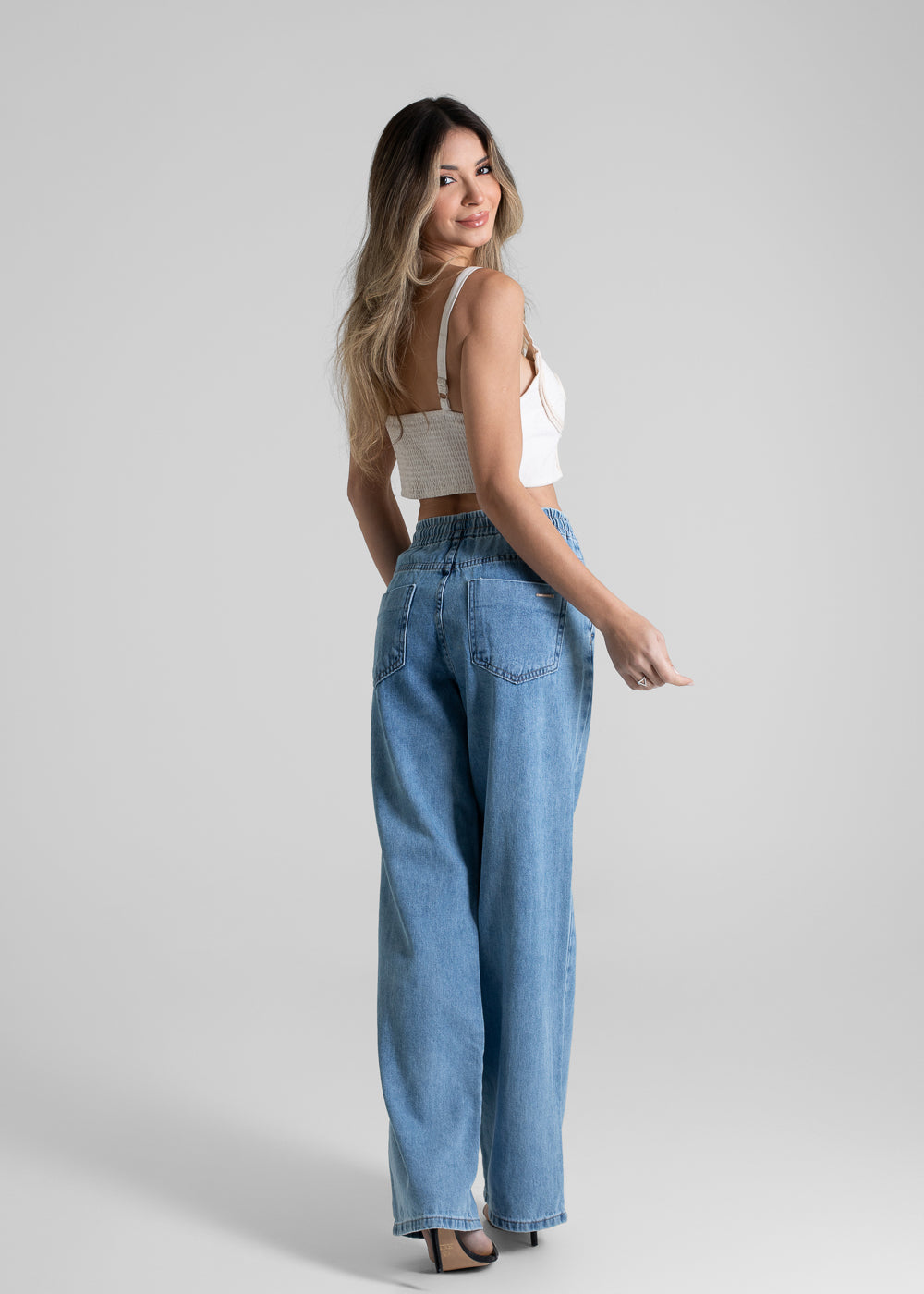 Calça Jeans Sawary Wide Leg - 280467 AZUL