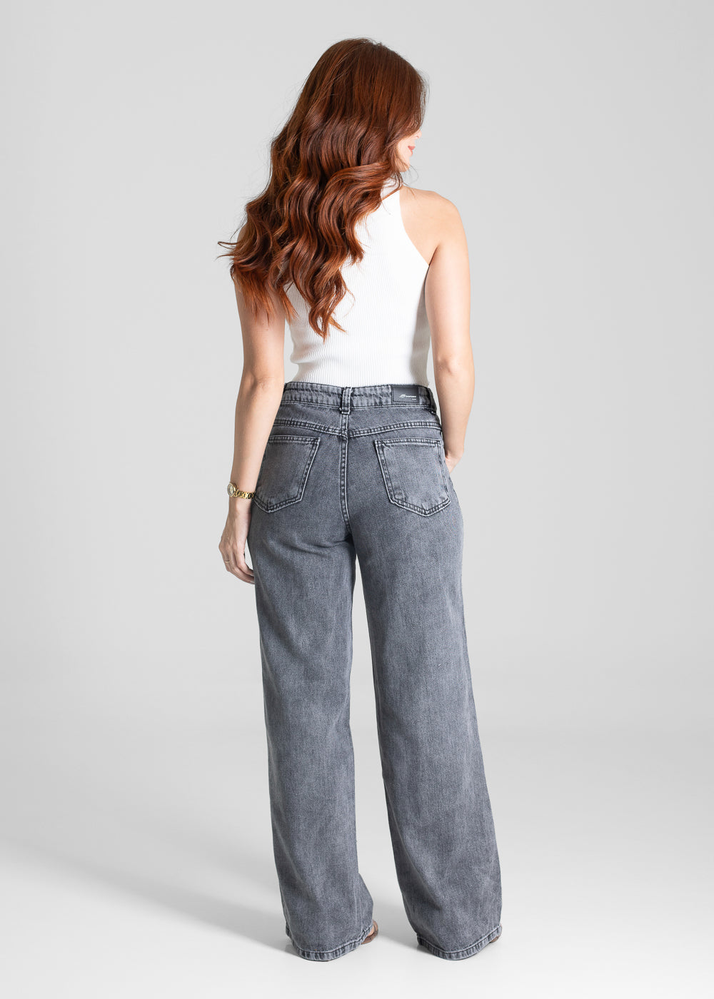 Calça Jeans Sawary Wide Leg - 280470 PRETO