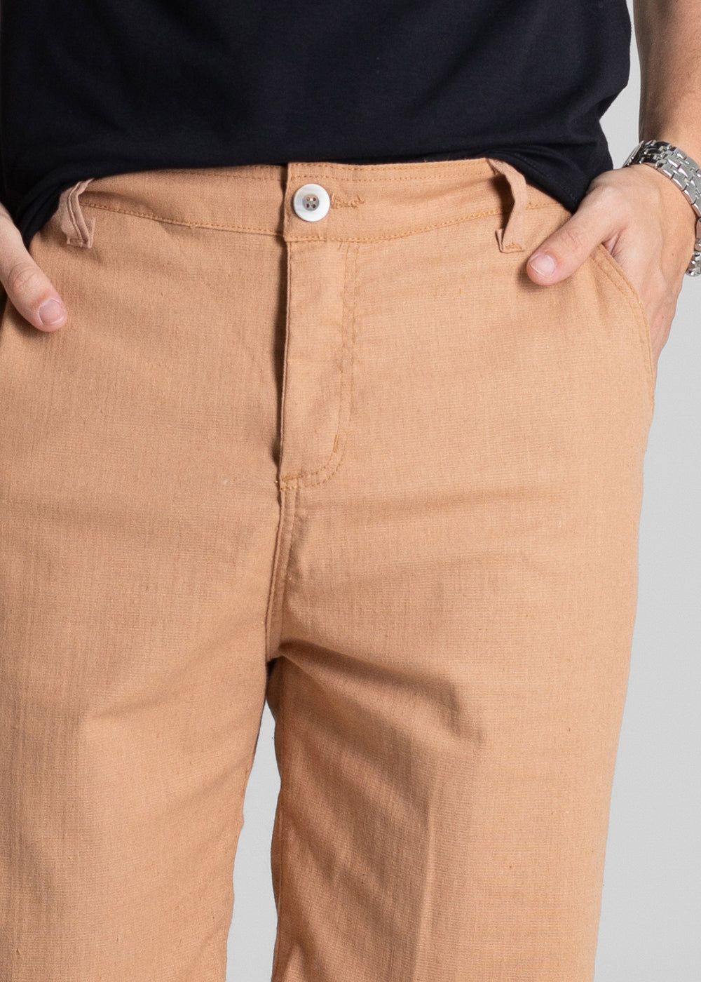 Bermuda Linho Sawary - 280477 MARROM