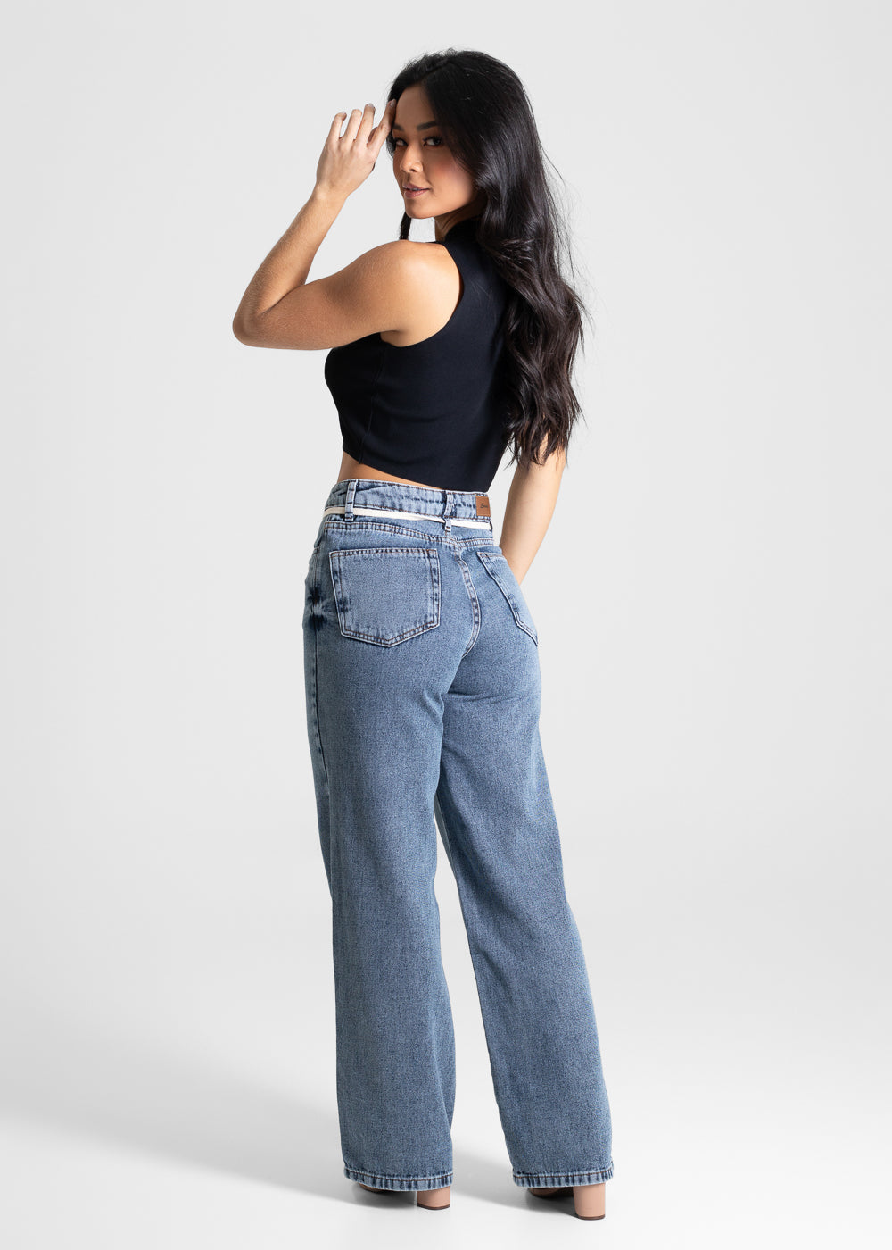 Calça Jeans Sawary Wide Leg - 280488 AZUL