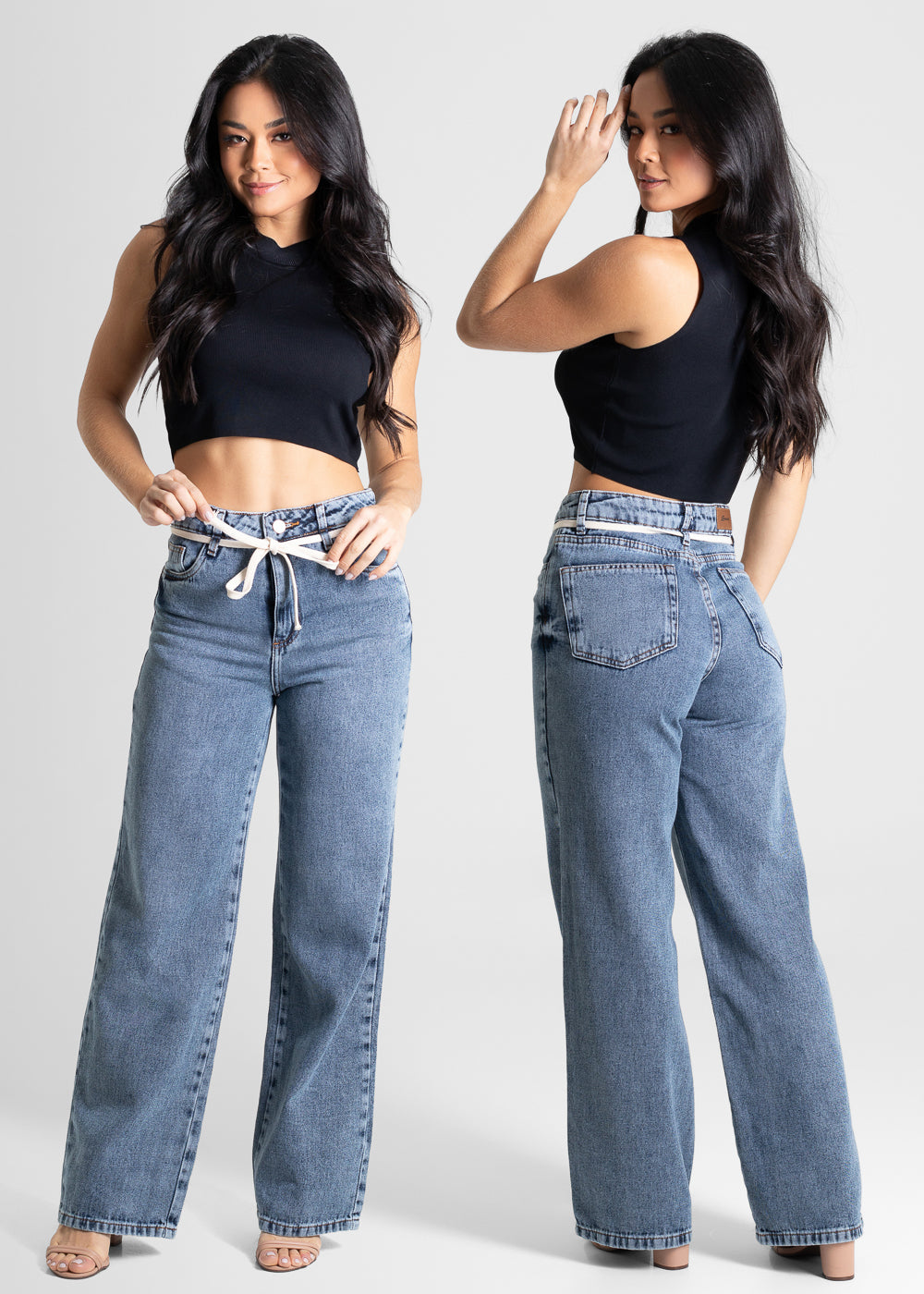 Calça Jeans Sawary Wide Leg - 280488 AZUL