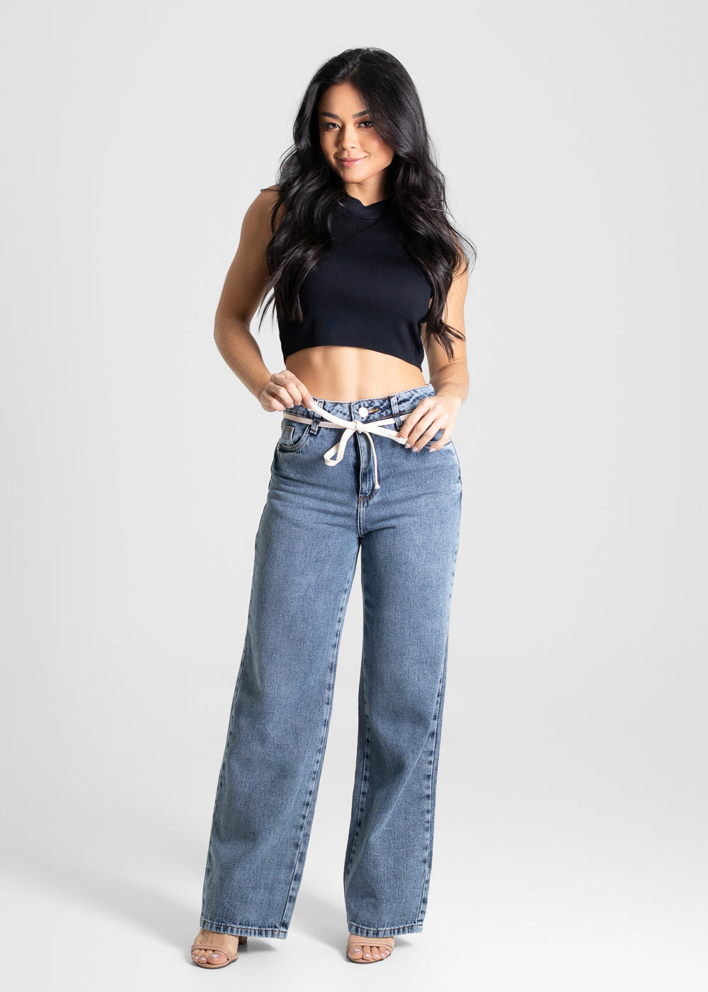Calça Jeans Sawary Wide Leg - 280488 AZUL