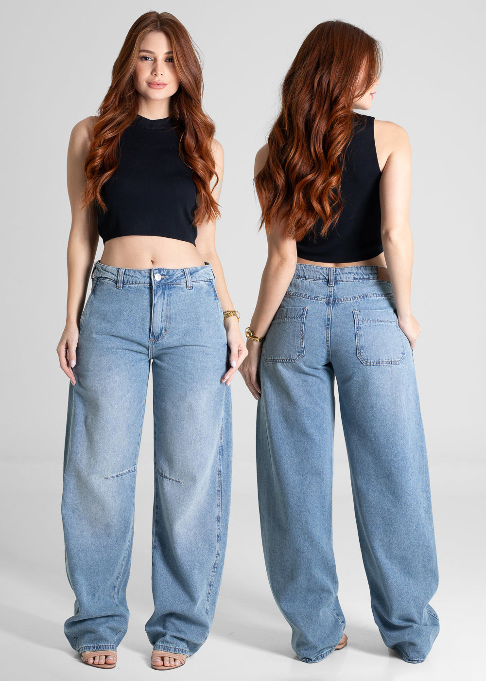 Calça Jeans Sawary Barrel - 280502 AZUL