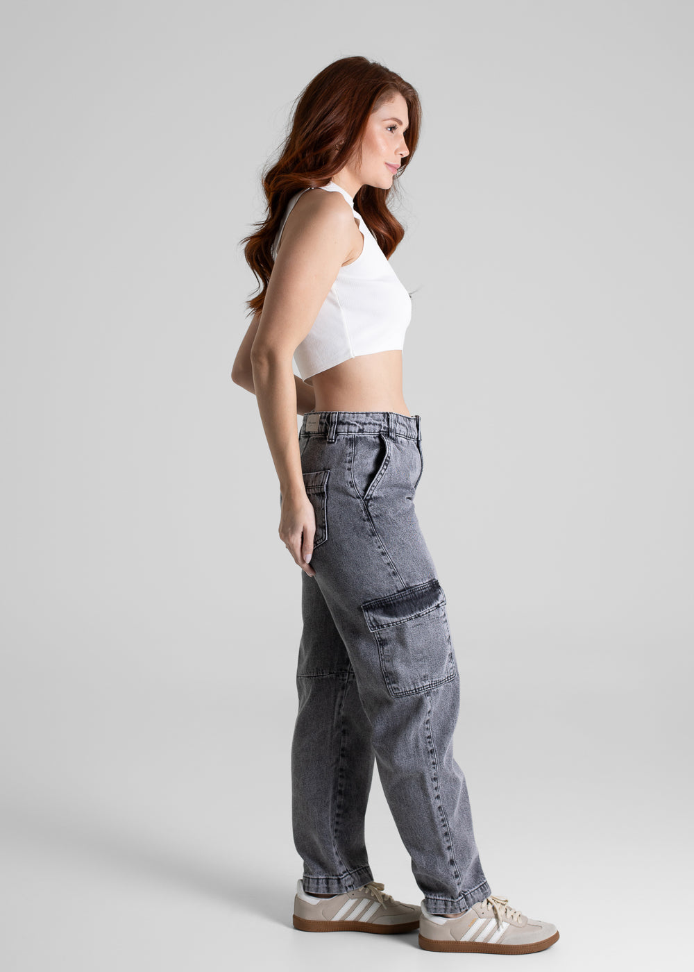 Calça Jeans Sawary Barrel - 280510 PRETO