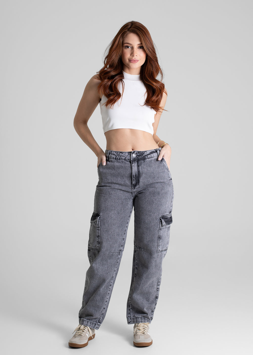 Calça Jeans Sawary Barrel - 280510 PRETO