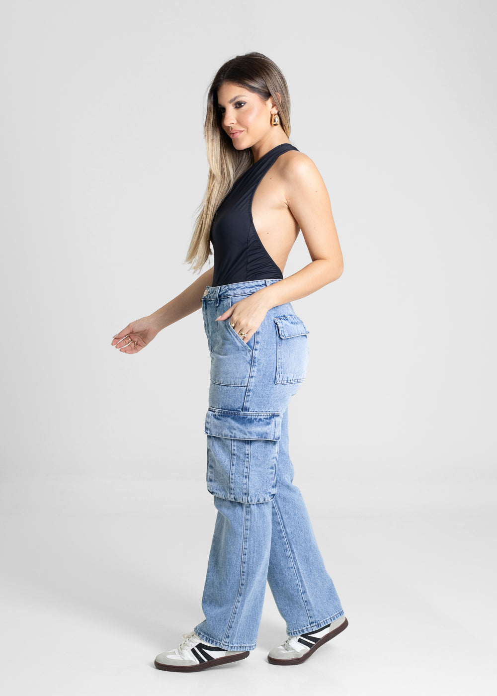 Calça Jeans Sawary Reta Petit - 280511 AZUL
