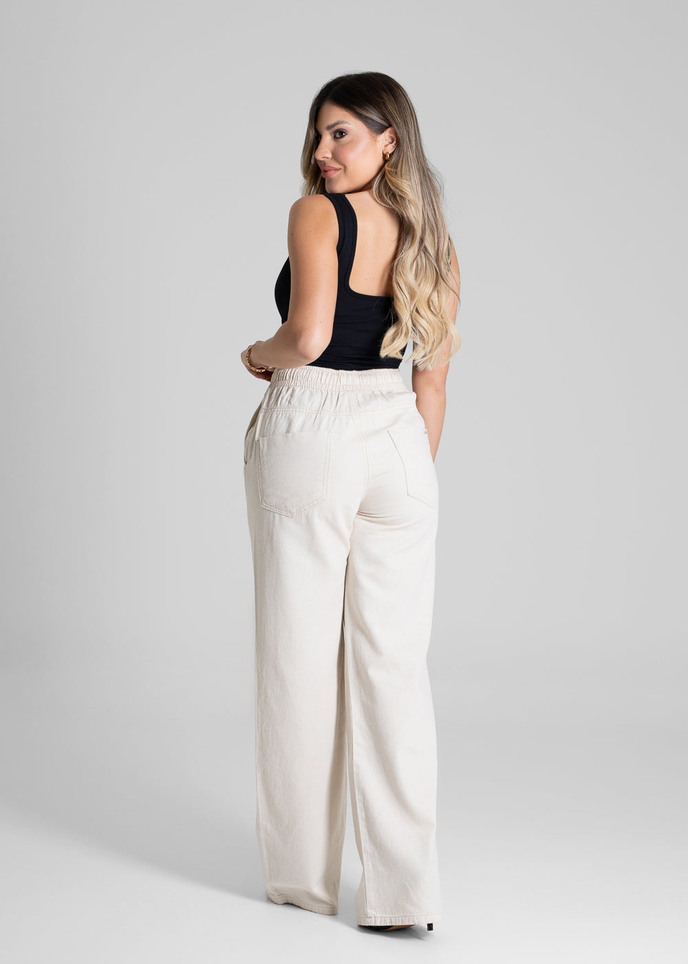 Calça Linho Sawary Wide Leg - 280521 OFF WHITE