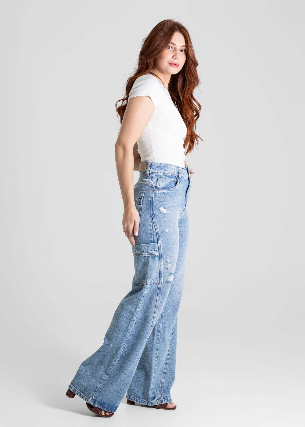 Calça Jeans Sawary Wide Leg - 280524 AZUL