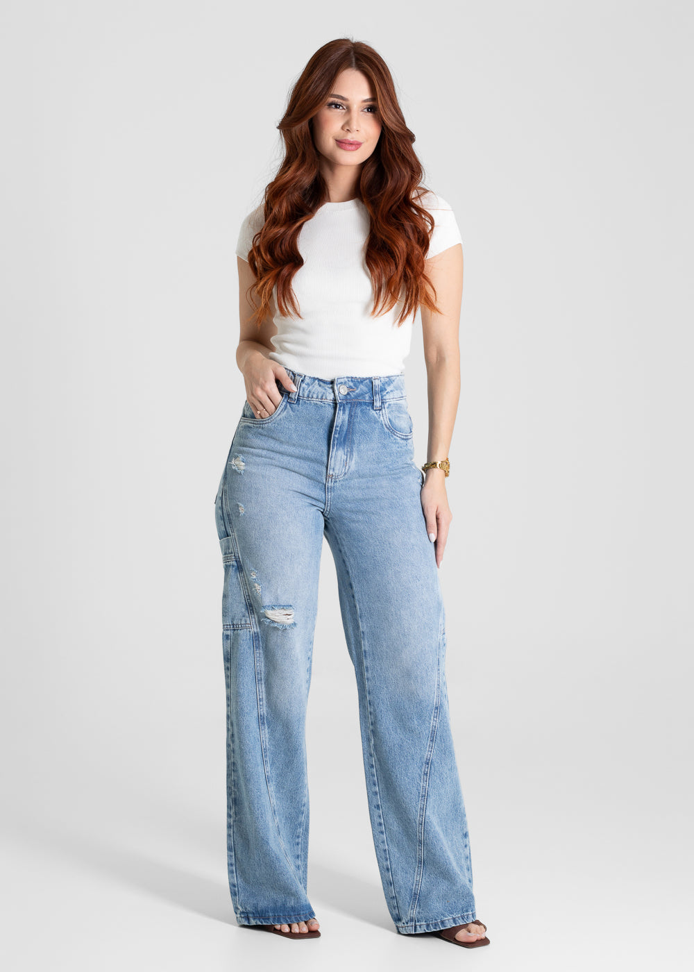 Calça Jeans Sawary Wide Leg - 280524 AZUL