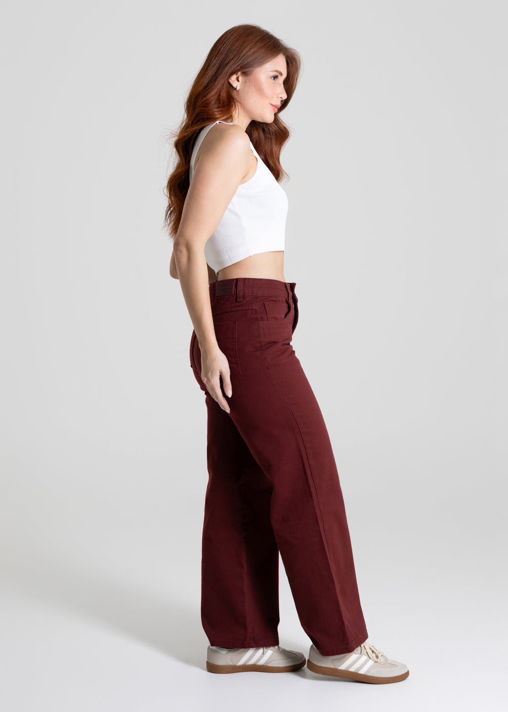 Calça Sarja Sawary Wide Leg Petit - 280528 VERMELHO