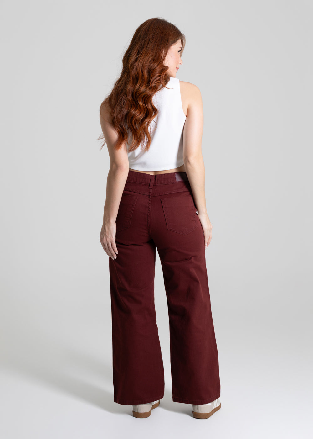 Calça Sarja Sawary Wide Leg Petit - 280528 VERMELHO