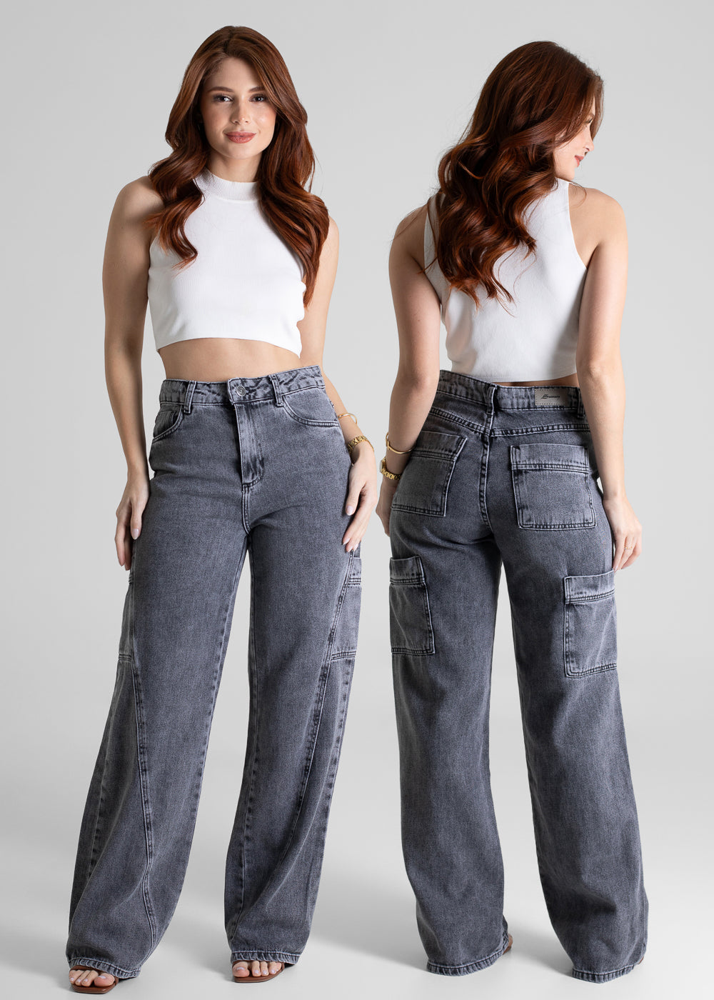 Calça Jeans Sawary Wide Leg - 280529 PRETO