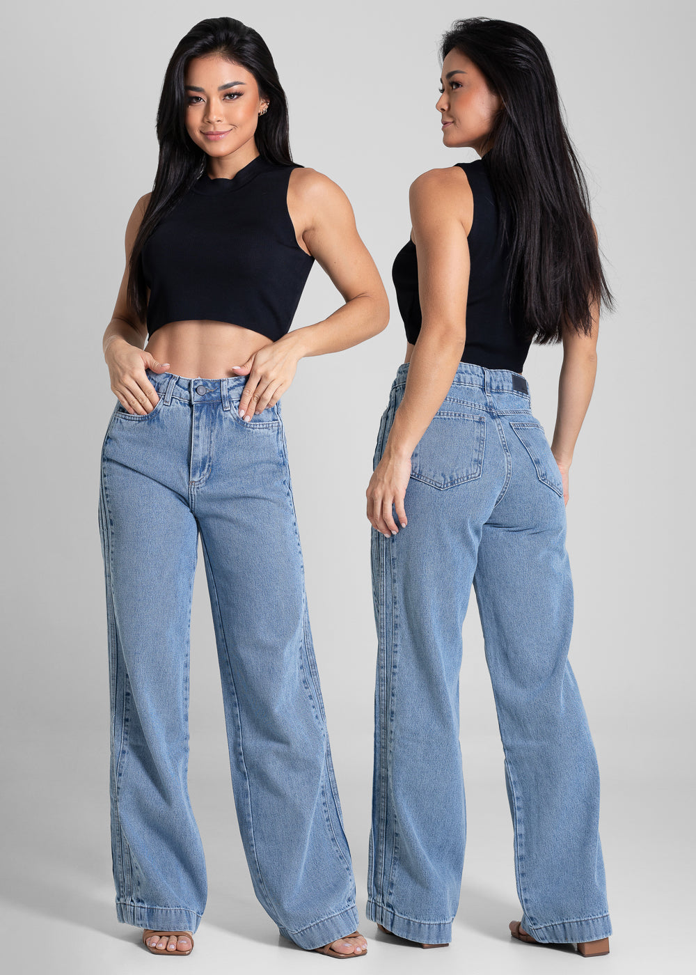 Calça Jeans Sawary Wide Leg - 280531 AZUL