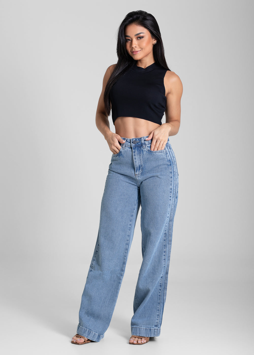 Calça Jeans Sawary Wide Leg - 280531 AZUL