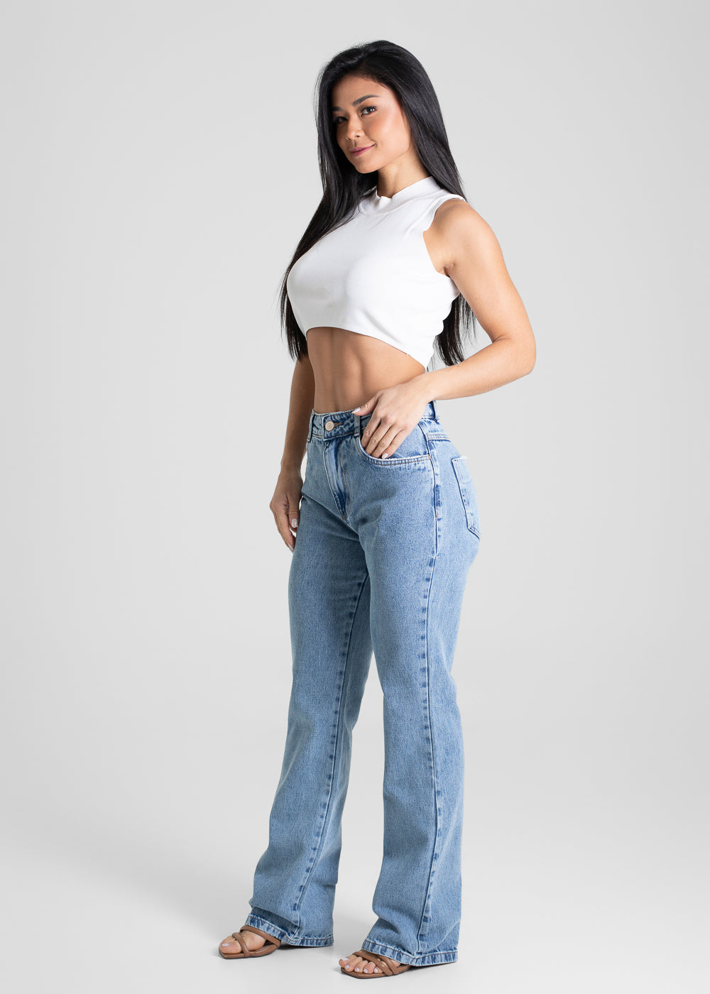 Calça Jeans Sawary Boot Cut - 280539 AZUL