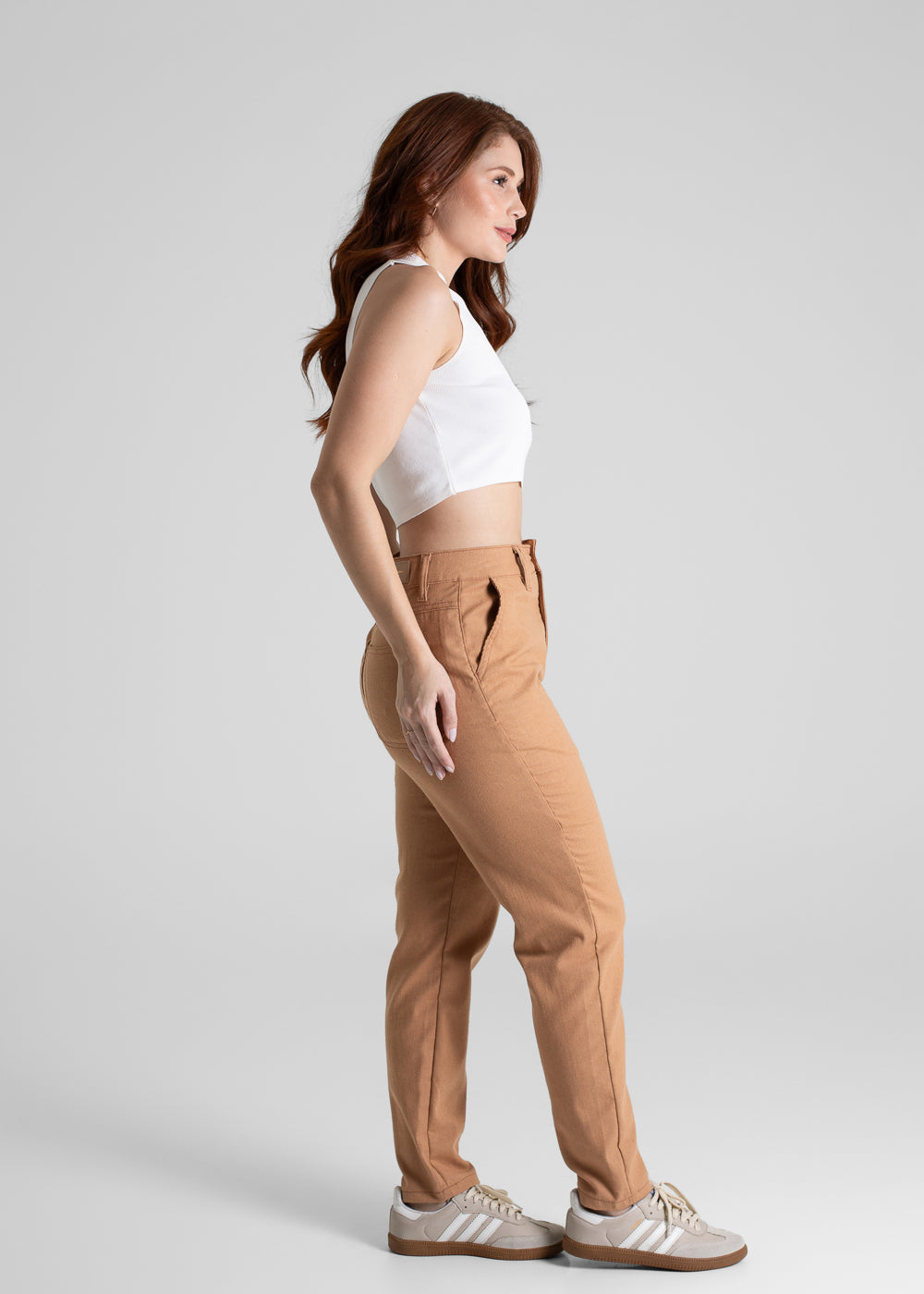 Calça Linho Sawary Mom - 280542 MARROM