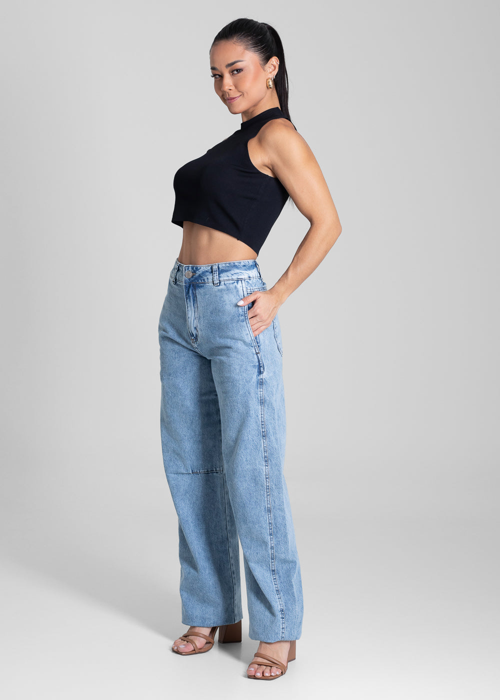 Calça Jeans Sawary Barrel - 280547 AZUL