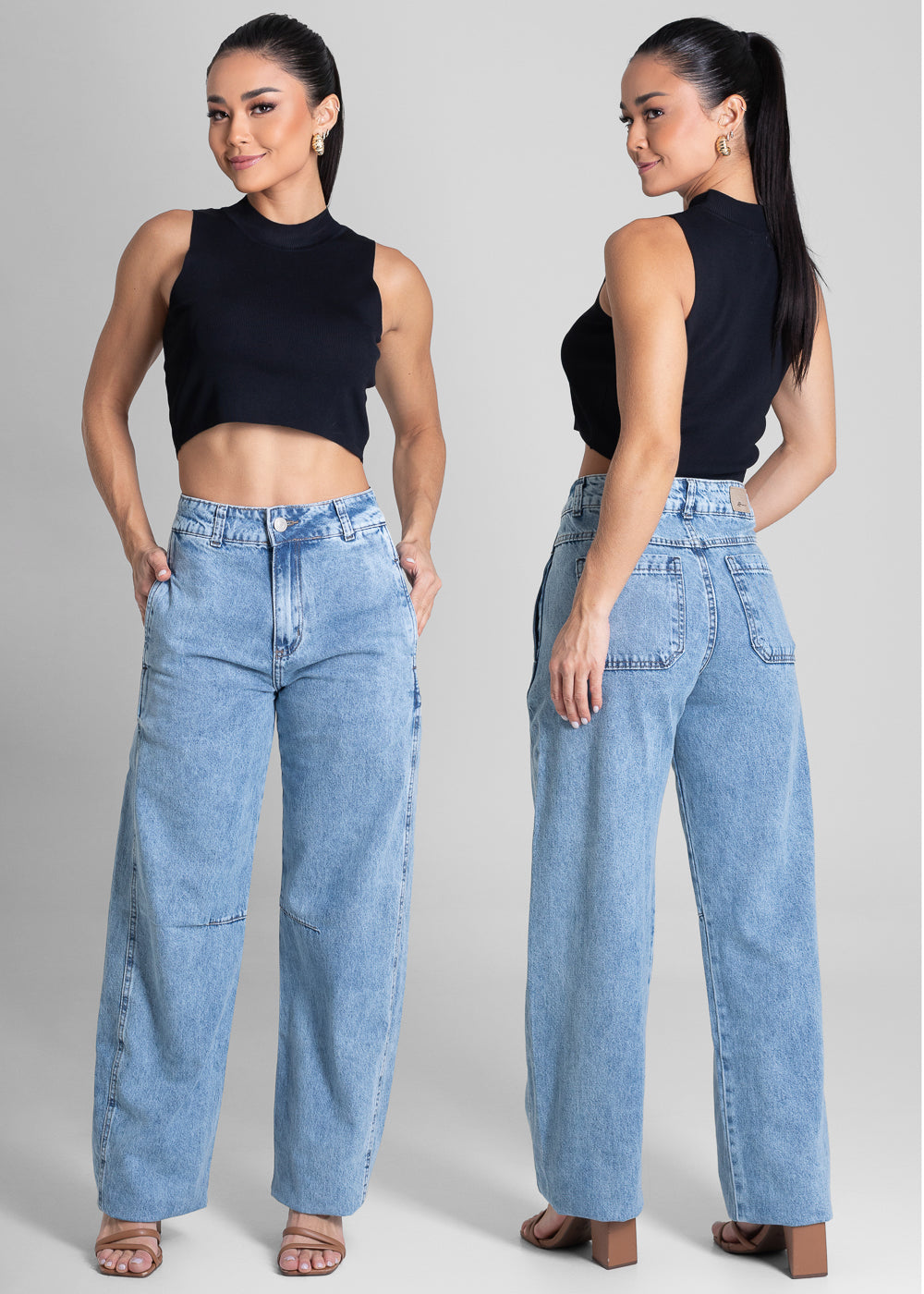 Calça Jeans Sawary Barrel - 280547 AZUL