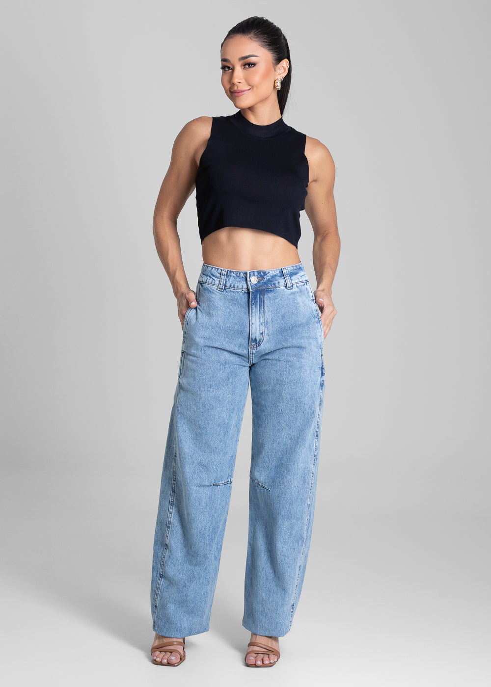Calça Jeans Sawary Barrel - 280547 AZUL