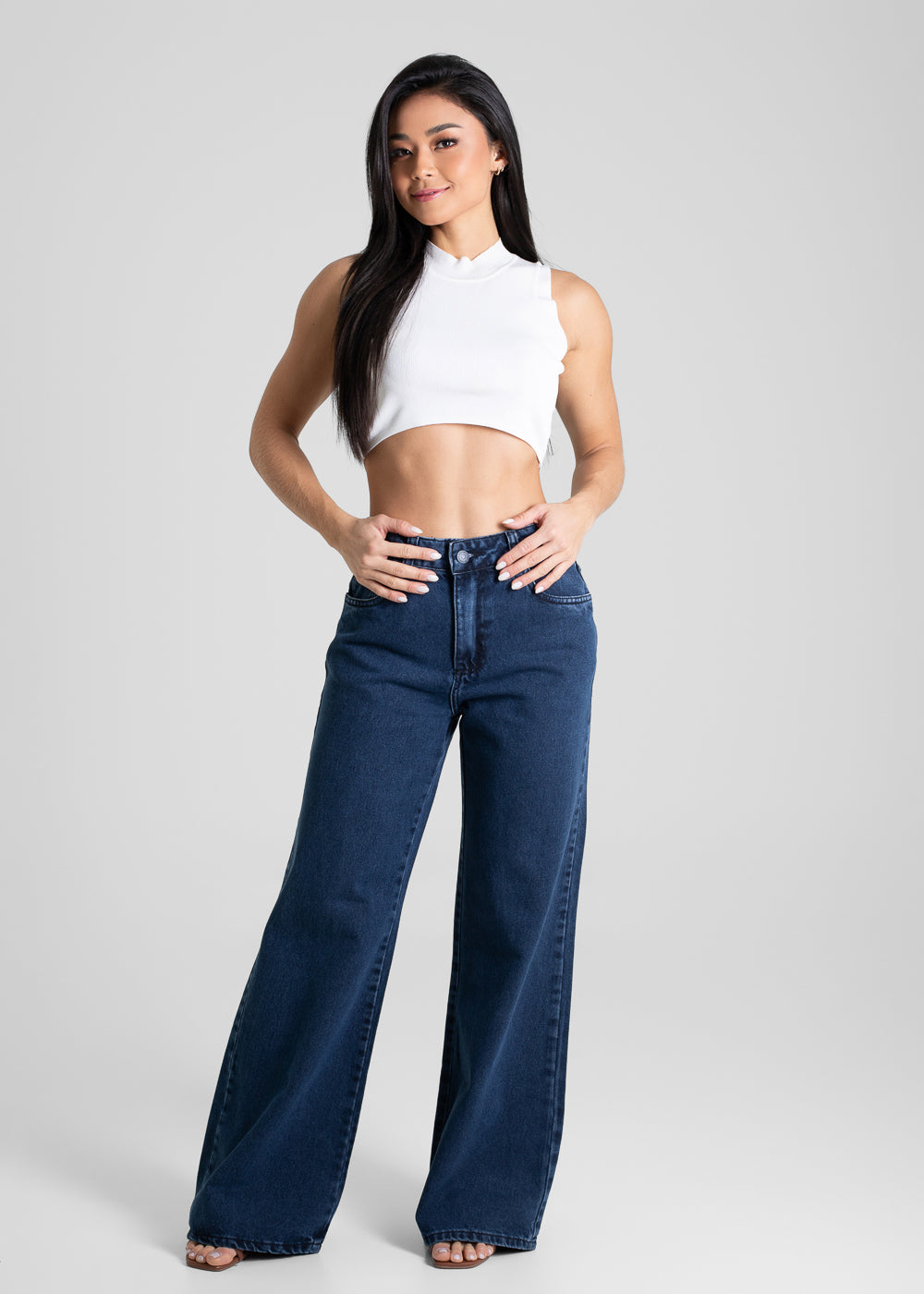 Calça Jeans Sawary Extra Wide Leg - 280570 PRETO