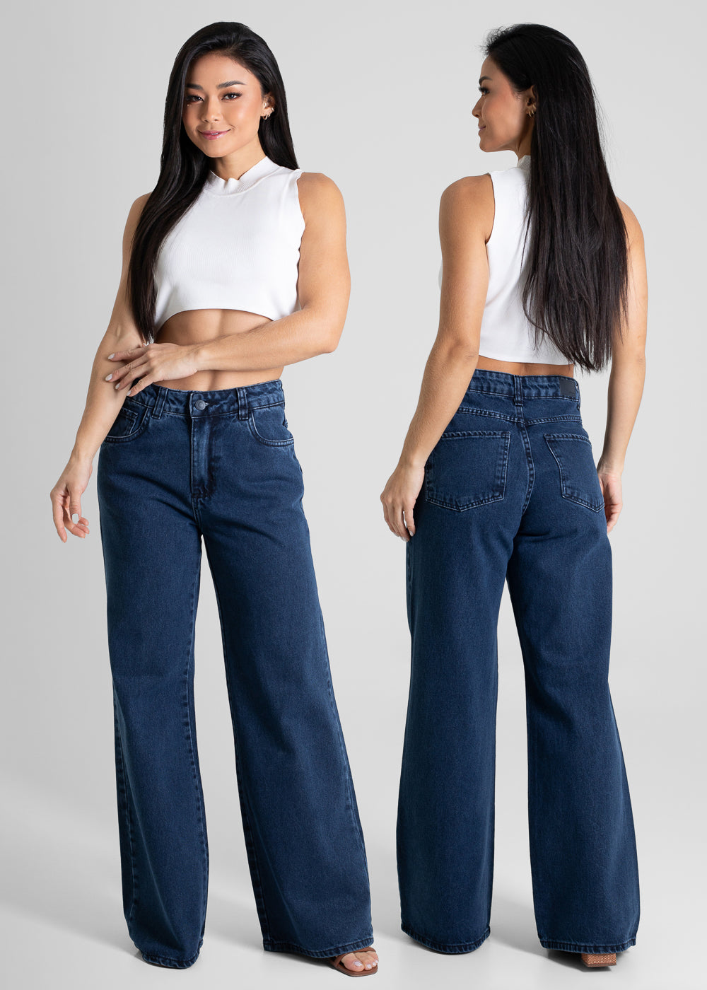 Calça Jeans Sawary Extra Wide Leg - 280570 PRETO