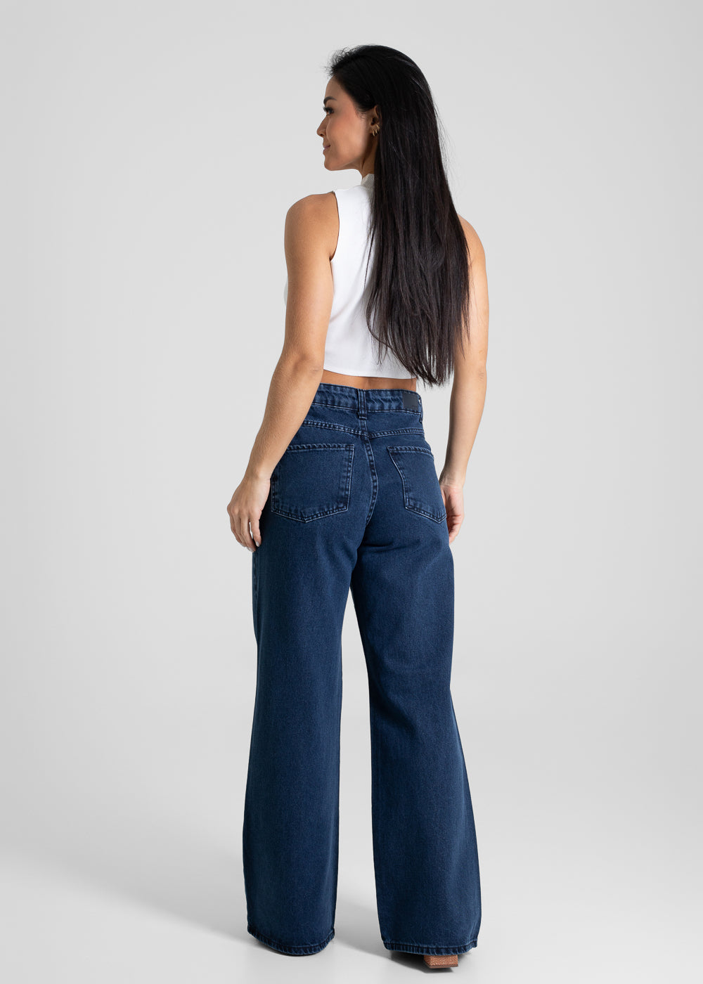 Calça Jeans Sawary Extra Wide Leg - 280570 PRETO
