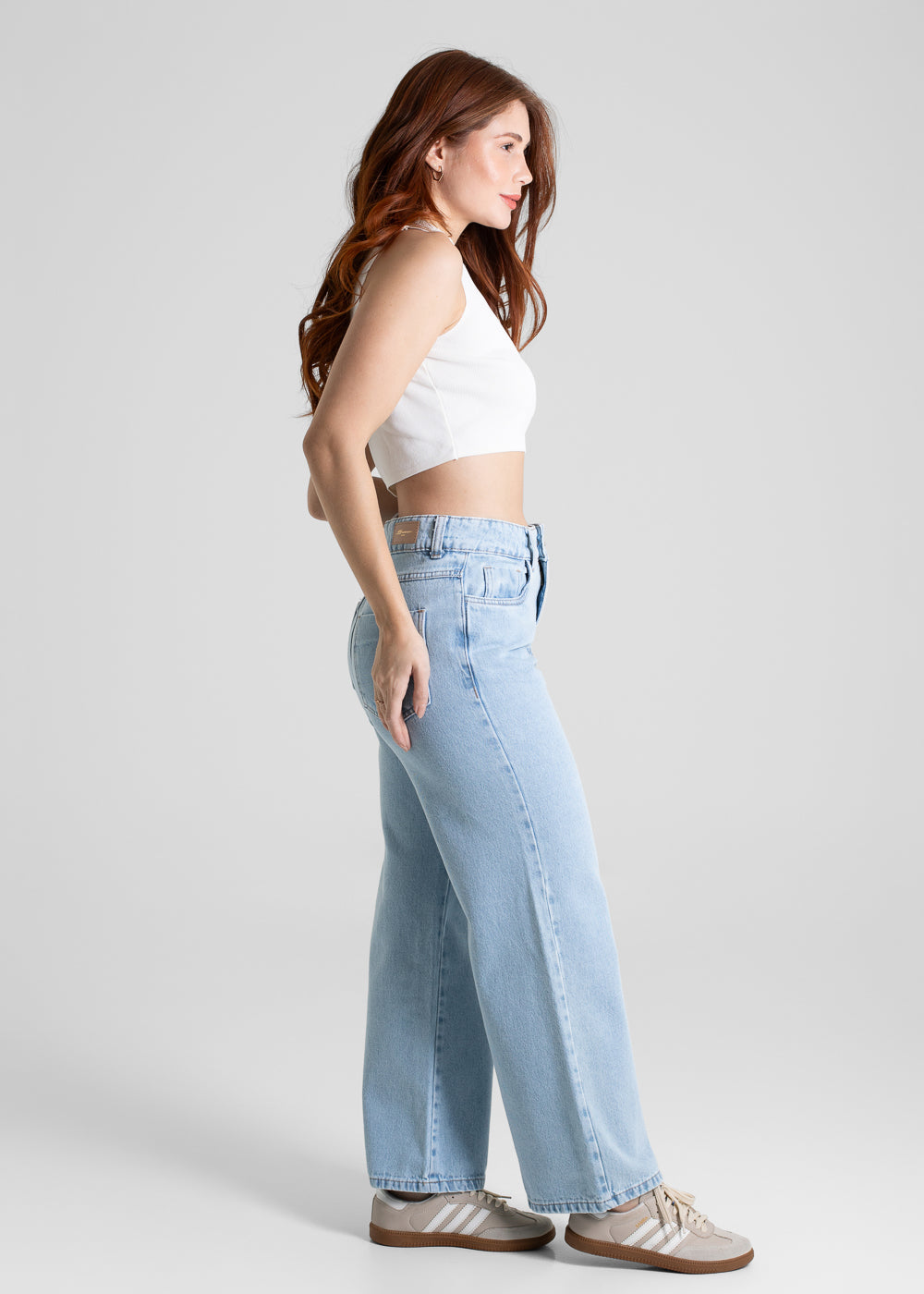 Calça Jeans Sawary Wide Leg Petit - 280580 AZUL