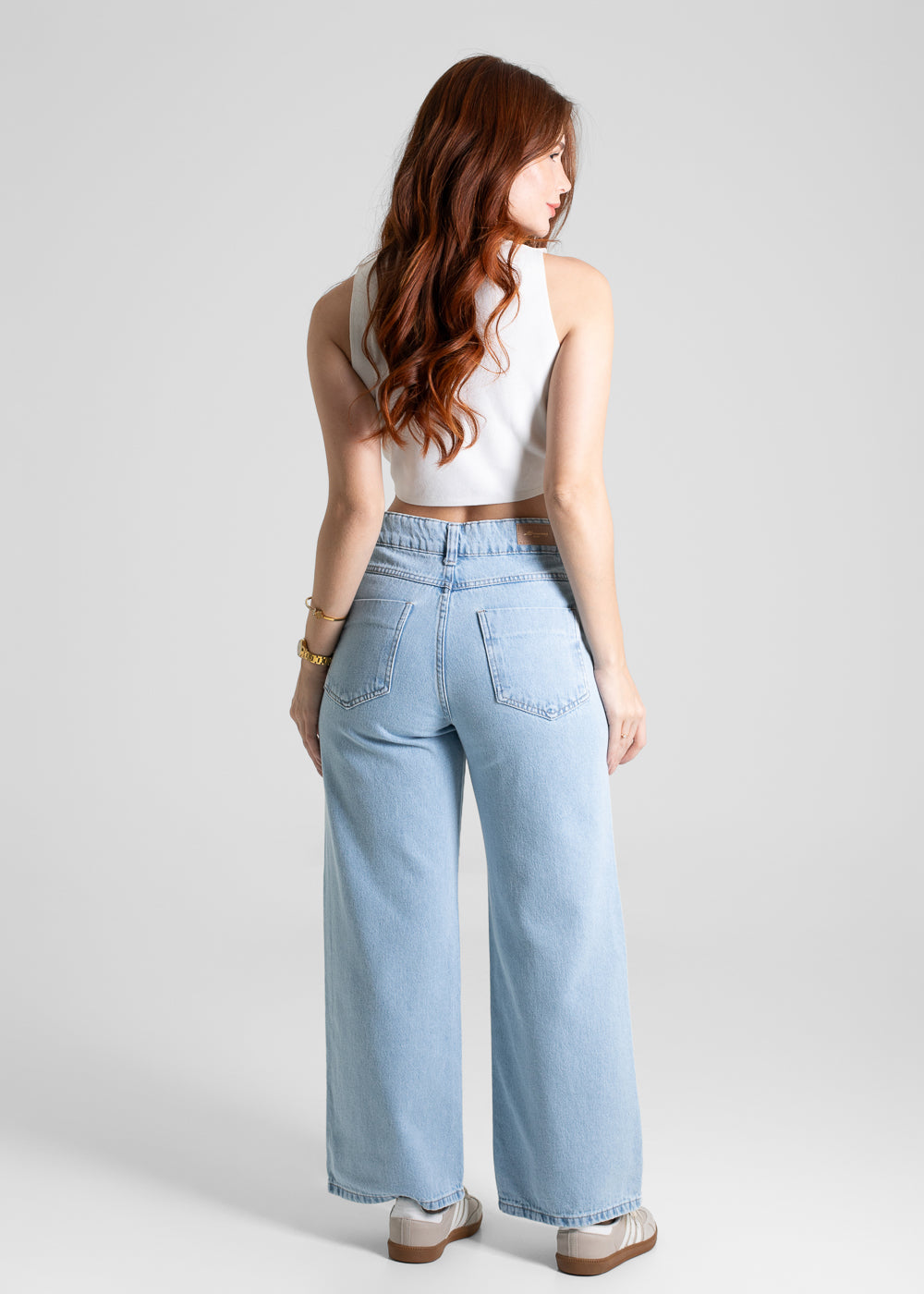 Calça Jeans Sawary Wide Leg Petit - 280580 AZUL