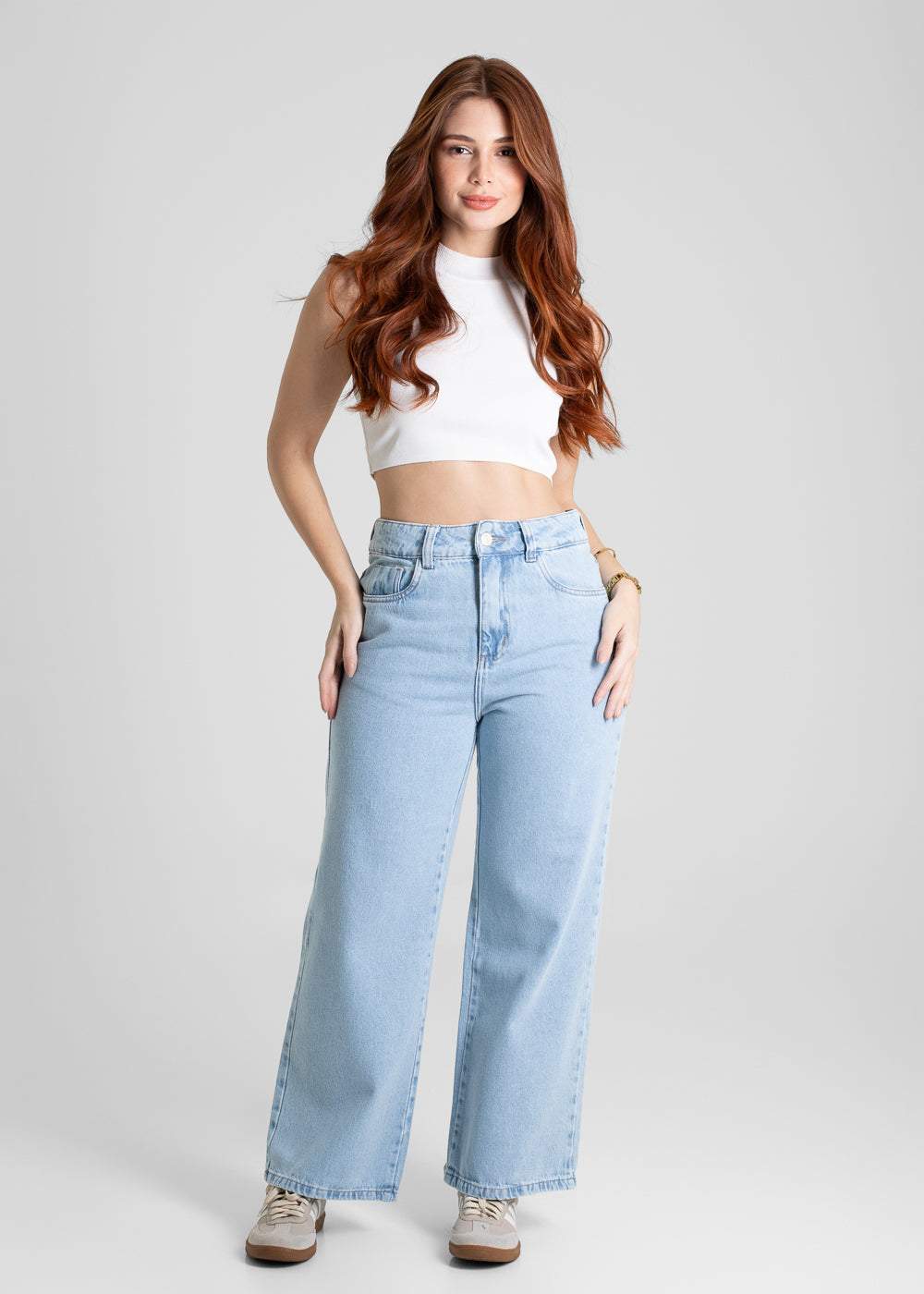 Calça Jeans Sawary Wide Leg Petit - 280580 AZUL
