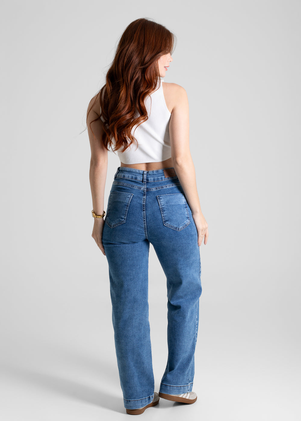 Calça Jeans Sawary Wide Leg Petit - 280586 AZUL