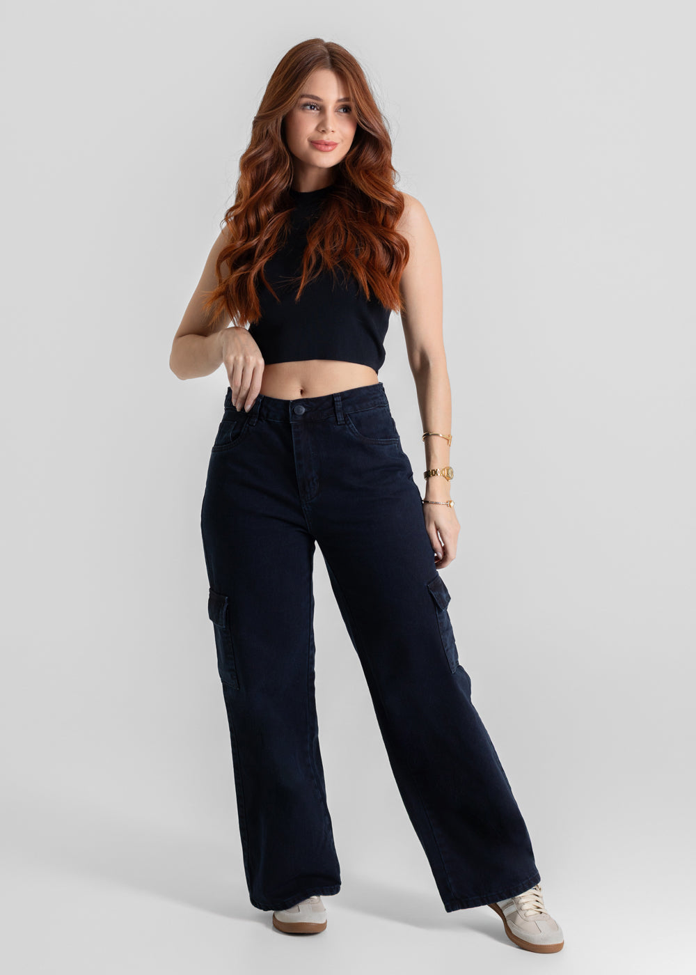 Calça Jeans Sawary Wide Leg Petit - 280590 PRETO