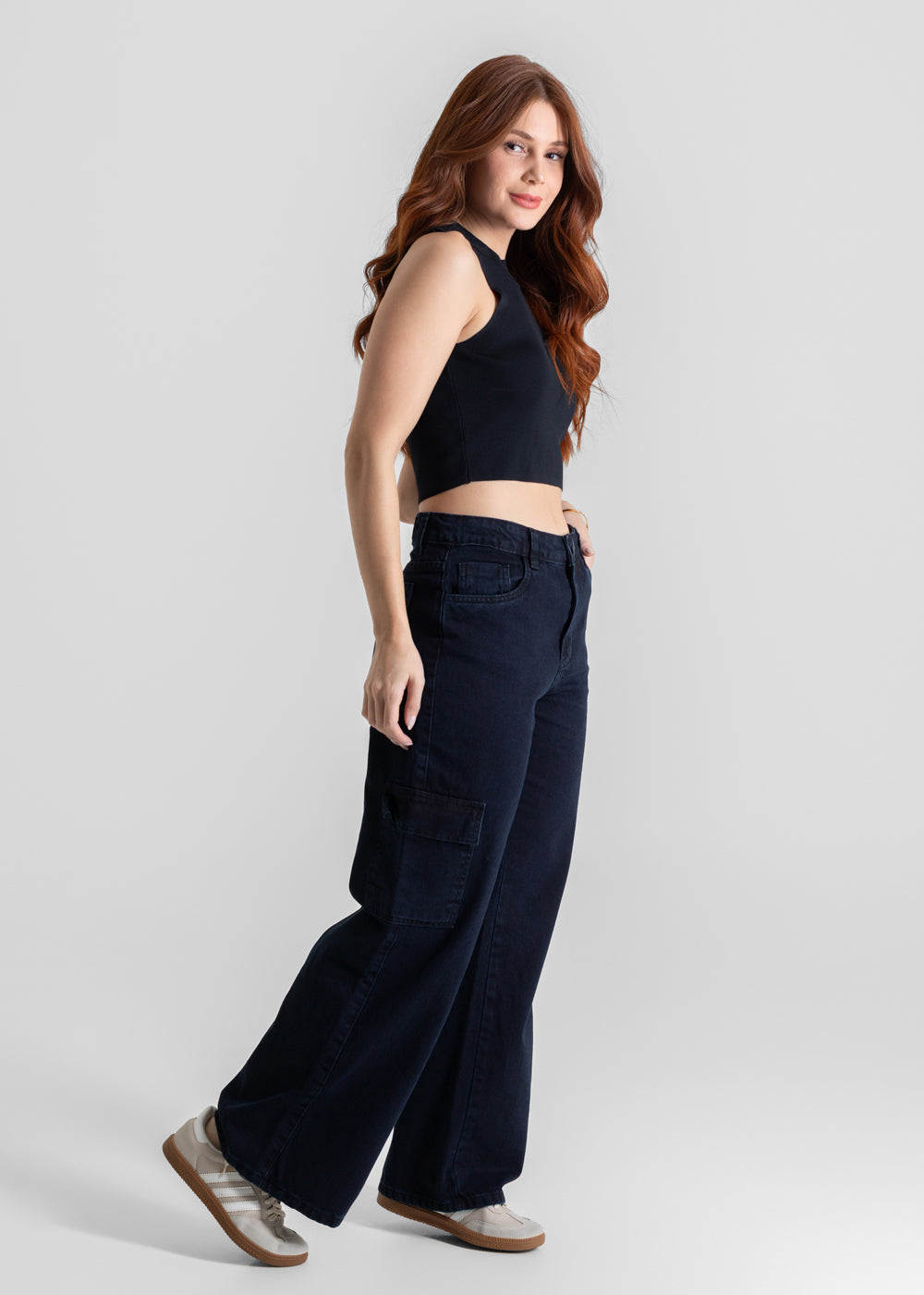Calça Jeans Sawary Wide Leg Petit - 280590 PRETO