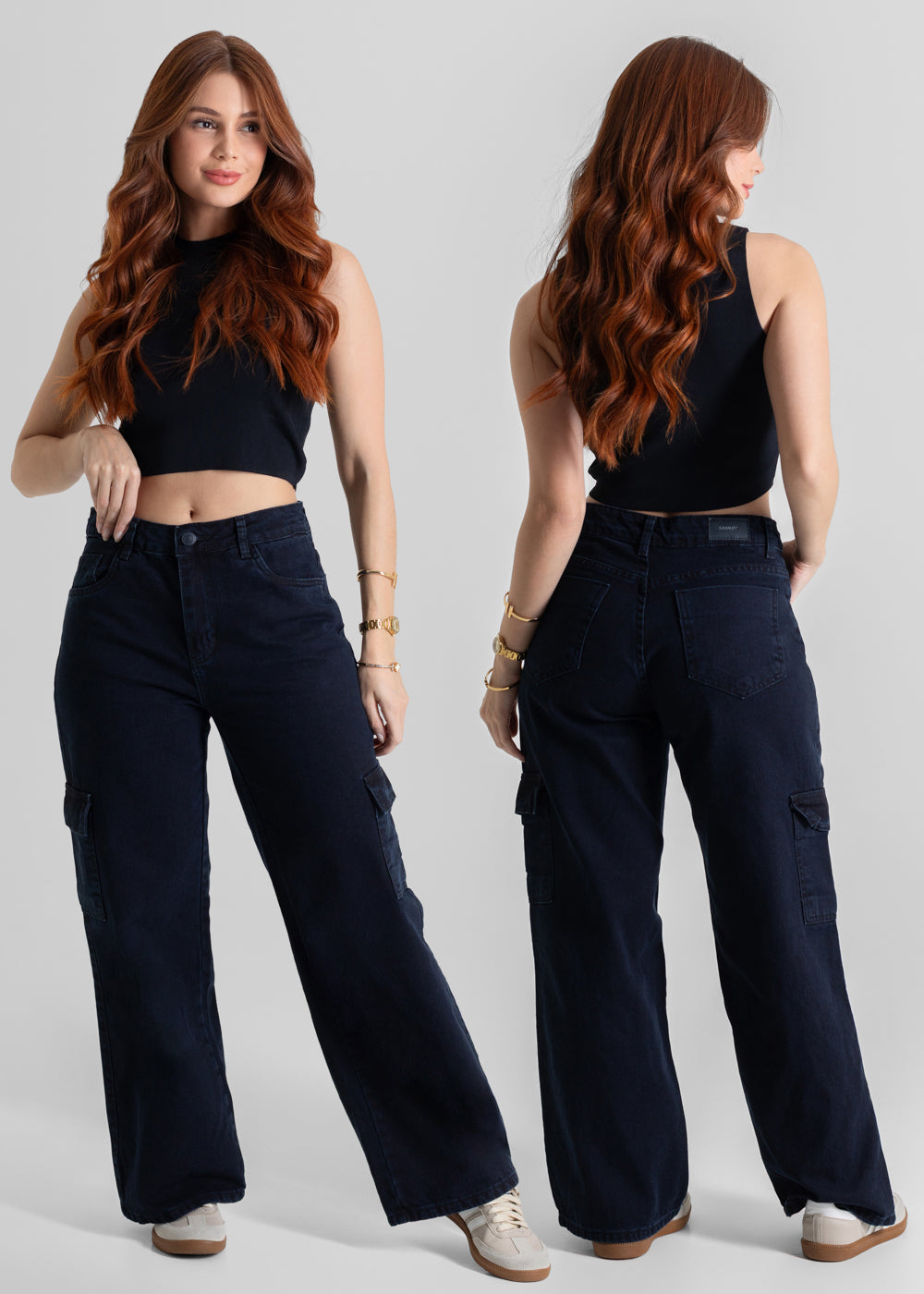Calça Jeans Sawary Wide Leg Petit - 280590 PRETO