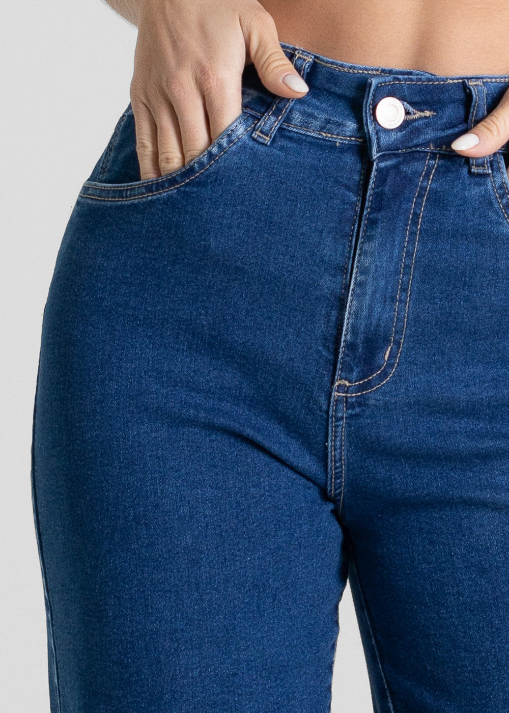 Calça Jeans Sawary Wide Leg Petit - 280592 AZUL