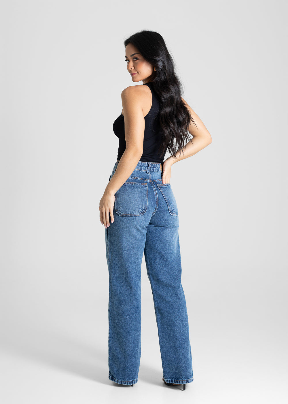 Calça Jeans Sawary Wide Leg - 280598 AZUL